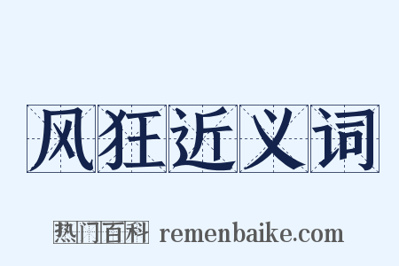 风狂近义词是什么意思的图片